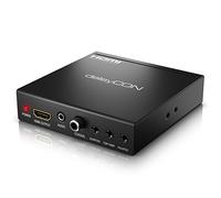 deleyCON Convertidor de Audio con Extractor - Entrada: SCART + HDMI, Salida: Coaxial + Jack 3,5mm + HDMI - Negro