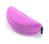deleyCON Estuche para Gafas Hardcase con Acabado de Terciopelo (Incluye Funda de Microfibra y Paño de Limpieza) - Estuche Rígido para Gafas, Deportivas, de Ciclismo, de Lectura y de Sol - Violeta