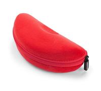 deleyCON Estuche para Gafas Hardcase con Acabado de Terciopelo (Incluye Funda de Microfibra y Paño de Limpieza) - Estuche Rígido para Gafas, Deportivas, de Ciclismo, de Lectura y de Sol - Rojo