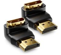 deleyCON HDMI Adaptador de Ángulo de 270° 2 Piezas en Juego - HDMI Tipo A Enchufe y Toma - 4K Ultra HD UHD 3D Full HD 1080p HDR ARC Highspeed con Ethernet