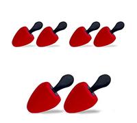 DELFA Samty - Horma universal para zapatos, tamaño 35-38, espuma moldeadora para zapatos, juego de 3 pares para zapatos de mujer, rojo, 35-38