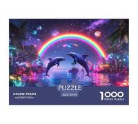 delfín 1000 Pieces Jigsaw Puzzles For Adults Challenging Game Stress Relieving Entertainment Cultivate The Spirit of Teamwork for The Whole Family, Gifts for Women, Gifts for Men 70x50cm/1000pcs