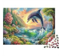 delfín 1000 Piezas PuzzlesBalón de Aire Calientes Rompecabezas para Adultos Imposible Y Niños +14 Años Colores Variados70x50cm/1000pcs