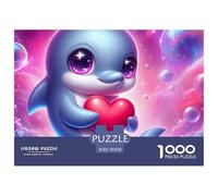 delfín 1000 Piezas Rompecabezas Clásico DecoracióN Familiar Jigsaw Desafíos Difíciles para Familiares Y Amigos 70x50cm/1000pcs