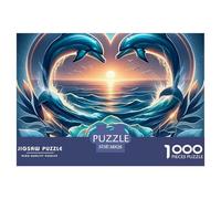 delfín 1000 Piezas Rompecabezas Imposible Actividades Familiares Jigsaw Desafíos Difíciles para Familiares Y Amigos 38x26cm/1000pcs