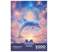 delfín 1000 Piezas Rompecabezas Juego De Familia Impresionante Maravilloso Puzzles Desafío De Color para Regalos De Viaje, Presente 52x38cm/1000pcs