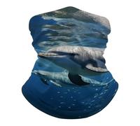 Delfín Adorable Calentador De Cuello Impreso Pasamontañas Protección Solar Bandana para Cámping Yoga Mujer 25X50Cm