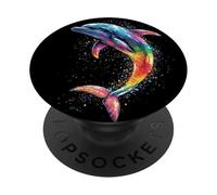 Delfín Buceador Delfines Océano Lindo Delfines Delfín PopSockets PopGrip Adhesivo