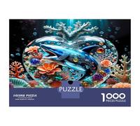 Delfín Burbuja Coral 1000 Piezas Premium Magia de la utopía submarina Set De Puzzle, Cartón Resistente - para Parejas, Ultra Difícil, Top Calificado, 38x26cm/10