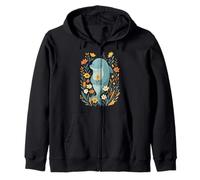 Delfín Con Flores Arte Impreso Lindo Decoración Sudadera con Capucha