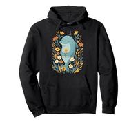 Delfín Con Flores Arte Impreso Lindo Decoración Sudadera con Capucha