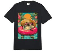 Delfín de Verano con Gafas de Sol Fiesta en la Piscina de Animales Tropic Comfort Colors Adult Heavyweight T-Shirt