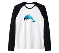 Delfín del Fondo del mar Camiseta Manga Raglan