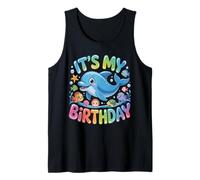 Delfín Feliz Cumpleaños para Niña Mujer Camiseta sin Mangas