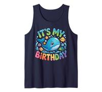 Delfín Feliz Cumpleaños para Niña Mujer Camiseta sin Mangas