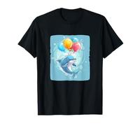 Delfín genial con globos para un toque de alegría Camiseta