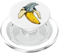 Delfín Gracioso Plátano Humor Animal Océano PopSockets PopGrip para MagSafe