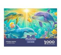 delfín Love 1000 Piece Adults Puzzle Kids Age Games Puzzle Game Unique Gifts Challenging & Brainteasing 52x38cm/1000pcs