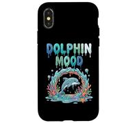 Delfín Mood Cute Ocean Delfín Coral Reef Sea Carcasa para iPhone X/XS