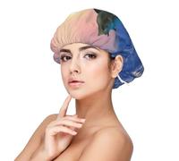 Delfín mular al amanecer,Gorro de dormir de satén para adultos - Gorro de dormir elástico para mujer, cubrecabello nocturno
