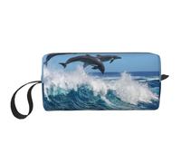 Delfín mular común, Bolsa de Maquillaje Bolsa de cosméticos Bolsa de artículos de tocador de Viaje portátil Bolsa de Maquillaje