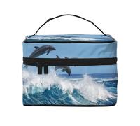 Delfín mular común, Bolsa de Maquillaje Bolsa de cosméticos Bolsa de artículos de tocador de Viaje portátil Estuche para lápices Bolsa de artículos de tocador