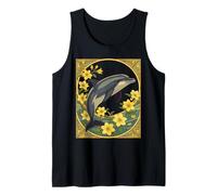 Delfín mular común con Flores de jazmín Amarillo Camiseta sin Mangas