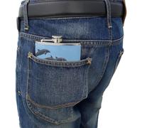 Delfín mular común,Frasco de acero inoxidable 304 de 8 oz con funda de cuero sintético, frasco de bolsillo para licor plano para exteriores