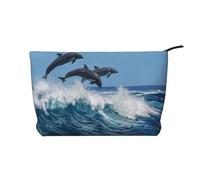 Delfín mular común,Neceser de Pana, Neceser de Maquillaje portátil, Neceser de Viaje