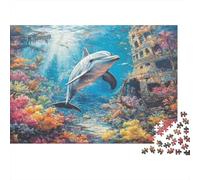 Delfín Naufragio 1000pcs (75x50cm) Puzzle Adecuado para Adultos Y Multitud Mayores De 14 Años