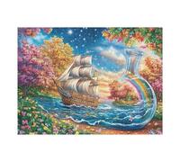 Delfín océano Atardecer Rompecabezas 500 Piezas Cartón Grueso para Coleccionistas Noches De Cita Mejora Concentración Ocio En Casa Regalo Reyes Magos 500 PCS