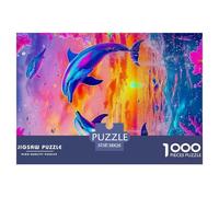 Delfín Puzle 1000 Piezas Marine Animals - Actividad Educativa Y Relajante, Impresión Mate, Regalo Cumpleaños, 38x26cm/1000pcs