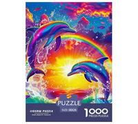Delfín Puzzle 1000 Piezas Marine Animals - Colección Artística, Experiencia Zen En Casa, Packaging Cuidado, Póster, 38x26cm/1000pcs