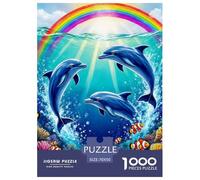 Delfín Puzzle 1000 Piezas Marine Animals - Colección Artística, Experiencia Zen En Casa, Packaging Cuidado, Póster, 70x50cm/1000pcs