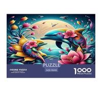delfín Puzzle 1000 Piezas Un Desafío Imposible Juguetes Resistentes A La Presión para Toda La Familia Regalos Familiares para Adultos Y Niños 70x50cm/1000pcs