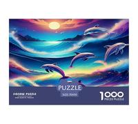 delfín Puzzle De 1000 Piezas Un Desafiante Juguetes Resistentes A La Presión para Toda La Familia Regalos Familiares para Adultos Y Niños 70x50cm/1000pcs