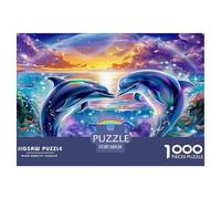 delfín Puzzles 1000 Piezas Un Desafiante Juguetes Resistentes A La Presión para Toda La Familia Regalos Familiares para Adultos Y Niños 38x26cm/1000pcs
