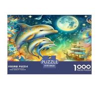 Delfín Puzzles De 1000 Pièces Jeux De Stimulants Puzzle À Pièces De Décoration Intérieure Carton 100% Recyclé Cadeaux Pour Hommes Pour Adultes 38x26cm/1000pcs