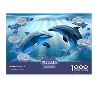Delfín Puzzles De 1000 Pièces Jeux De Stimulants Puzzle Classique De Décoration Élégante Carton 100% Recyclé Cadeaux Pour Hommes Pour Adultes 70x50cm/1000pcs