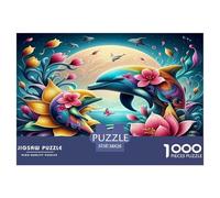 Delfín Puzzles De 1000 Pièces Jeux De Stimulants Puzzles À Pièces De Décoration Intérieure Carton 100% Recyclé Jeu De Pour Toute La Famille Pour Adultes 38x26cm/1000pcs