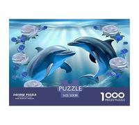 Delfín Puzzles De 1000 Pièces Jeux De Stimulants Puzzles À Pièces De Décoration Intérieure Carton 100% Recyclé Cadeaux Pour Hommes Pour Adultes 52x38cm/1000pcs