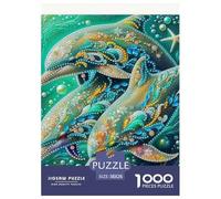 Delfín Rompecabezas 1000 Piezas Marine Animals - Decoración Sofisticada, Impresión Mate, Regalo Coleccionistas, 38x26cm/1000pcs