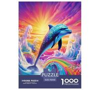 delfín Rompecabezas Imposible,desafío para Adultos Entretenimiento Creativo 1000 Piezas Obra De Arte De Juego De para Adultos Y Niños A Partir De 12 Años 70x50cm/1000pcs