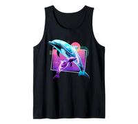 Delfín Sea Life Retro Wave Ocean Animal Camiseta sin Mangas