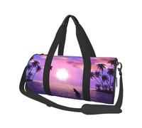 Delfines al Atardecer, Bolsa de Viaje de Gran Capacidad, Bolso Redondo, Bolsa de Viaje Deportiva, Bolsa de Mano, Bolsa de Fitness