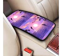 Delfines al atardecer,Funda para reposabrazos de consola central de vehículo, almohadilla suave y cómoda para pasamanos de coche, cojín universal