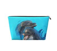Delfines con Cara Sonriente Estampados, Bolsa de artículos de tocador Bolsa de Maquillaje Bolsa de cosméticos Bolsa de artículos de tocador de Viaje portátil