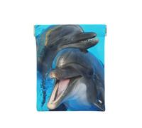Delfines con Cara Sonriente Estampados, Squeeze Top Wallet Bolsa de Almacenamiento para Mujer Monedero pequeño Bolsa de Cambio