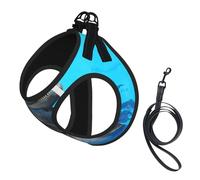 Delfines con Cara Sonriente Impresos,Arnés para Mascotas, arnés Reflectante Ajustable para Perros,L