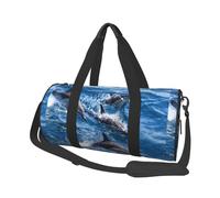 Delfines en el mar, Bolsa de Viaje de Gran Capacidad, Bolso Redondo, Bolsa de Viaje Deportiva, Bolsa de Mano, Bolsa de Fitness
